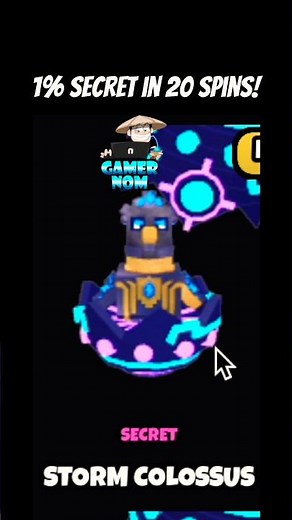 1% Secret Storm Colossus in 20 Eggs Grow a Chicken Fighter #roblox #gamernom
