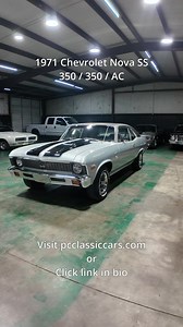 1971 Chevrolet Nova SS / 350 / 350 / AC Click the link to view this vehicle on our website: https://www.pcclassiccars.com/car-inventory/1971-chevrolet-nova-ss-/-350-/-350-/-ac | PC Classic Cars