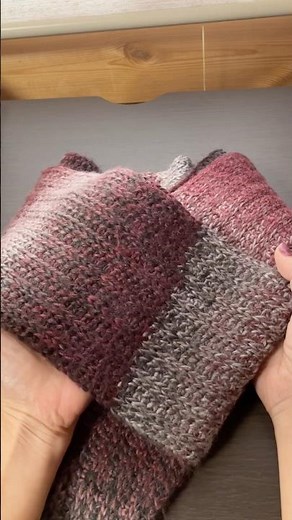 How to knit a men's scarf [Afghan knitting] ☆ It won't lose its shape #crochet #knitting is relax...