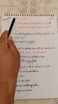 5ap grammaire 1 :Le complément d'objet direct et le complément d'objet indirect