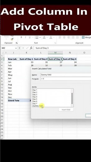 Add New Column in Excel Pivot Table Easily