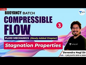 Stagnation Properties | Compressible Flow | Lec 3 | Fluid Mechanics | GATE & ESE 2021/2022 Exam