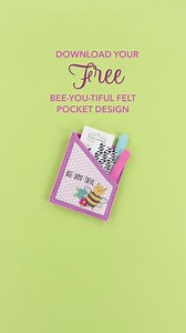 The BEST projects start at Kimberbell! 🐝 Download your FREE Bee-YOU-tiful felt pocket design: 🐝 Made entirely in a 5x7 hoop 🐝 Works on all embroidery machine types 🐝 Includes detailed instructions Get your free design download for all skill levels now! | Kimberbell Designs