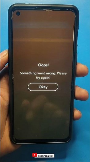 how to fix oops something went wrong on snapchat #shortvideo #shortsviral #shorts