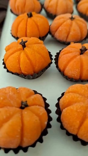 2.5K views | Soft and sweet Halloween pumpkin candies ✨ So easy to make. Just mix, cook, shape, and chill! Perfect for kids’ parties or festive desserts. Ingredients 1 can condensed milk 1 box milk powder 1 tbsp butter Orange food coloring Cook until thick, chill, roll into pumpkin shapes, and enjoy this creamy fall favorite!  #halloweencandy #halloweentreats #pumpkincandy #autumnvibes #bakingfun | Seen by denikoe | Facebook