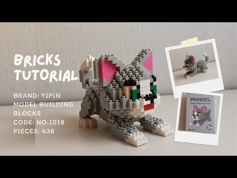 How to Build Tom Cat | YiPin Model Building Blocks No.1018 (438 Pieces) Tutorial