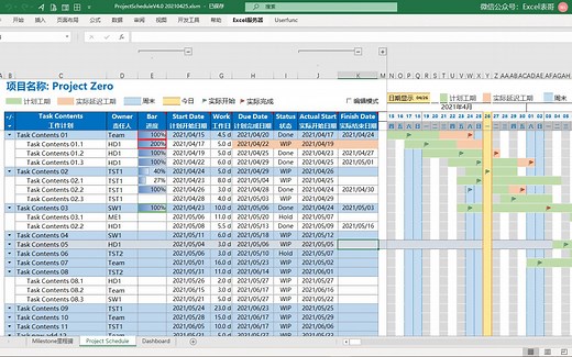 全网最高逼格的Excel版本项目管理模板，升级至V4.0啦！