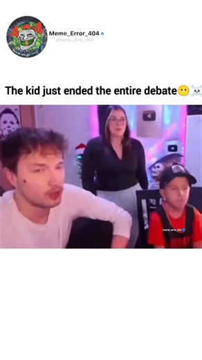 MEME_ERROR_404 on Instagram: "The kid's going places. What starts as a funny, fast-paced boys vs. girls debate between Larray and a woman quickly turns into an unexpected internet moment. The man confidently lists male achievements like walking on the moon and inventing the lightbulb to defend "team boys," while the woman shuts him down with the ultimate argument that women literally give birth to all those men, delivering a perfect mic drop. Just when it feels like the debate is over, the young