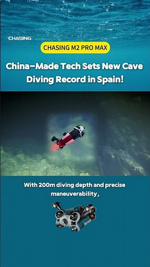 CHASING Tech Sets New Cave Diving Record in Spain! - CHASING UNDERWATER DRONE -