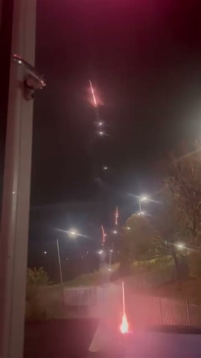 Fireworks outside Barlinnie.