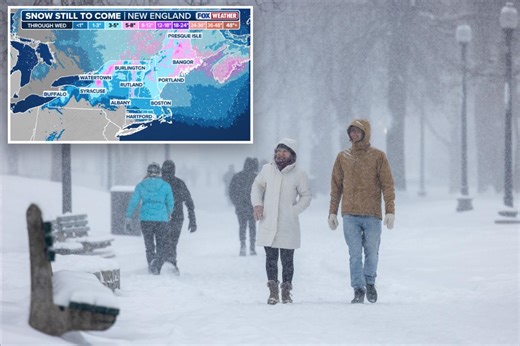 Quick-moving storm slams New England with more snow before leaving region as temperatures rise