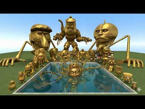 "SPARTAN KICKING Golden Brainrot Italian Memes into the WATER PIT! (GMod Funny Moments)"