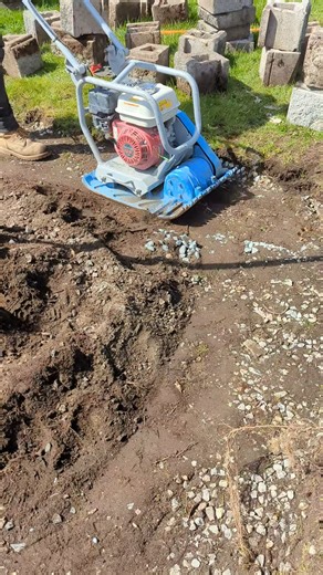 Day 1 of the build. Most people skip this step and go straight to the stone. If you aren't vibrating the raw earth, your installation is going to sink in 2 years. Period. Who agrees? #construction #bluecollar #dirtyhands #heavyequipment #platecompactor #landscapeconstruction #builder #worklife #concreteprep #paving #bluecollarhumor #constructionlife #smallbusiness | Action Hardscapes Limited
