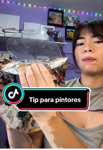 Te comparto un tip para limpiar tu paleta de pintura fácilmente aprovechando mi descuido de 3 meses 🫣🎨 #artistas #tips #pintores #paleta