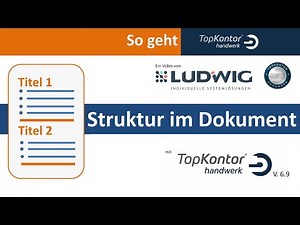 Wie Sie in blue:solution - tophandwerk mit Titel und Untertitel Struktur in Ihre Dokumente bekommen