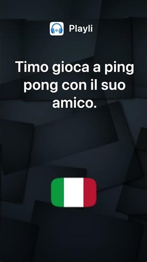Italian Listening – I like team sports.
