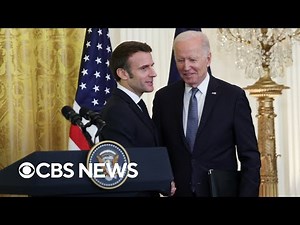 Biden, France's Macron discuss Ukraine war, more at joint news conference | full video