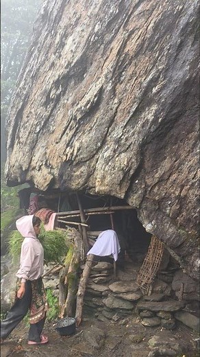 Traditional Himalayan Village Life in Nepal | Living in a Natural Cave & Raising Cows and Buffalo