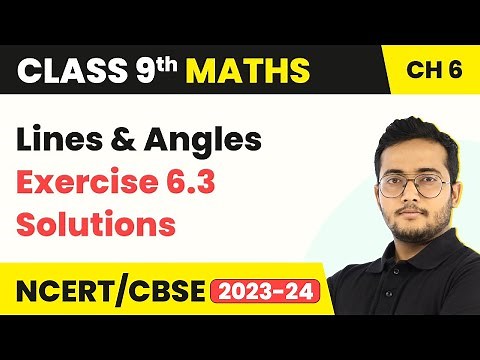 Lines and Angles - Exercise 6.3 (Q1 - Q6) NCERT Solutions | Class 9 Maths Chapter 6
