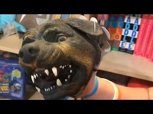 REALISTIC hand puppets (schilling) stretchy dog, dino