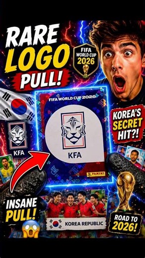 😱 Rare Korea logo pull! 🇰🇷 One of the coolest finds from my FIFA World Cup 2026 packs! 🔥 #panini