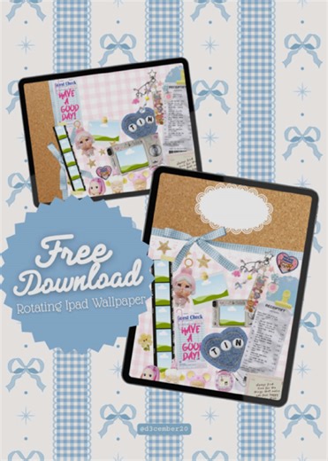 Replying to @reign 𐐪𐑂 DM me for the canva template link to this rotating iPad wallpaper!! ⭐️🎐☁️ also, my commissions are open for custom wallpapers and other graphic design projects! #comissionsopen #graphicdesign #freewallpaper #fypシ゚viral #ipadwallpaper