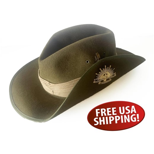 Vintage Australian Army Slouch Hat: Anzac Soldier, Aussie Military Hat, Mens Small - Etsy