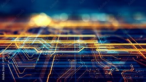 Technology background/Technology background of the abstract computer motherboard, can be used in the description of technological processes, science. Stock Video