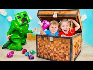 Oliver & Minecraft Maze - Escape challenge for Kids