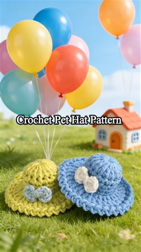 Crochet Pet Hat Pattern #crochet #crochetpattern #diy