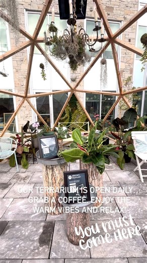 Our New 17′ Outdoor Terrarium is filled with moss and tropical plants. Don’t miss your opportunity to experience this indoor oasis. Grab a coffee, come inside and enjoy the warm vibes. Available for rent for private events including Cocktail Parties, Winter Picnics, Paint Nights or Wellness experiences with family and friends. Seats up to 12 guests with a larger capacity for cocktail parties. . Follow the link in our bio. | Toronto Botanical Garden