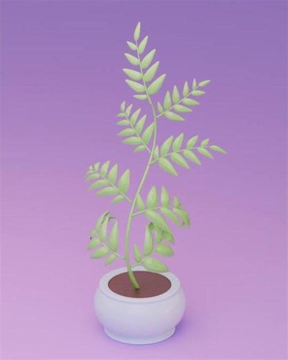 Simple Blender Animation - Plant Growing