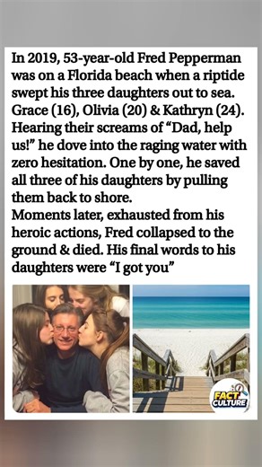 Father saved his three daughters from a riptide, then collapsed and died. #shorts #Hero #Father