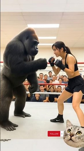 Gorilla vs Female Boxer: Epic Showdown in the Ring!