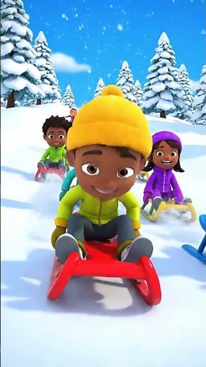 #3DCartoon #Sledding #WinterFun #KidsInSnow #Playful #Cute #Colorful #SnowyHills #Joyful #WinterMagi