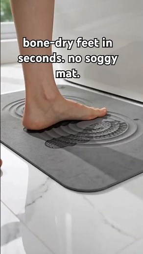 This stone bath mat absorbs water in seconds — no more soggy mats 🚿