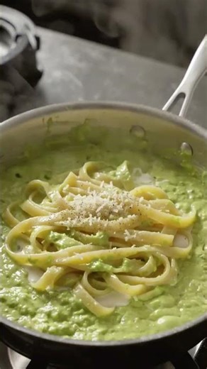 Creamiest Avocado Alfredo 🥑🔥 NO Cream Needed! #youtubeshorts #foodshorts #shorts