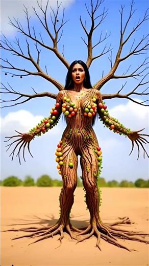 The Curse of the Forbidden Tree😱🌴#ai #tree #fruit #cartoon #monster #shorts #bhoot