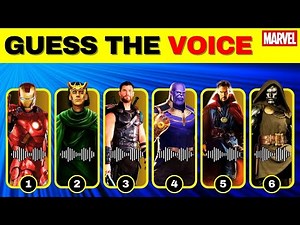 Guess The Marvel Character By Voice | Guess The Voice Quiz | Spider-man, Iron-man, Thor, AVENGERS
