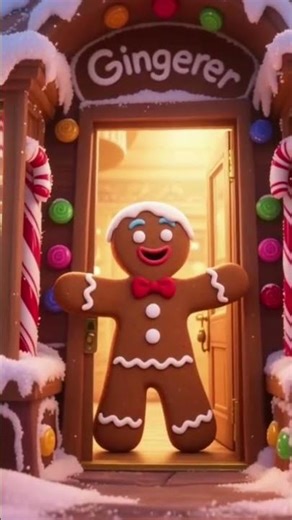 Funny AI gingerbread men in a factory