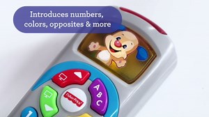 Fisher-Price Baby Learning Toy Laugh & Learn Sis’s Remote Pretend TV Control with Music & Lights for Developmental Play Infants Ages 6+ Months