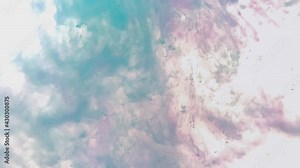 Paint floating in water background. Colorful paint floating and moving in water isolated in white background. Stock Video