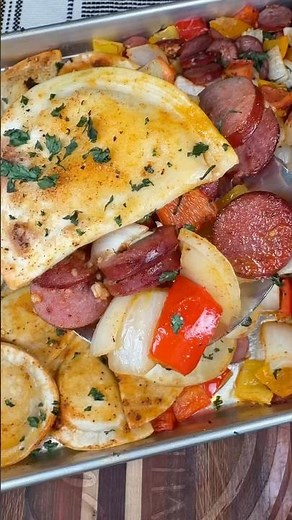 Easy Sheet Pan Meal #sheetpandinner #kielbasa #easyrecipe