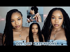 HOW TO: MAKE AND INSTALL LOC EXTENSIONS | #Hotbraids Human Hair