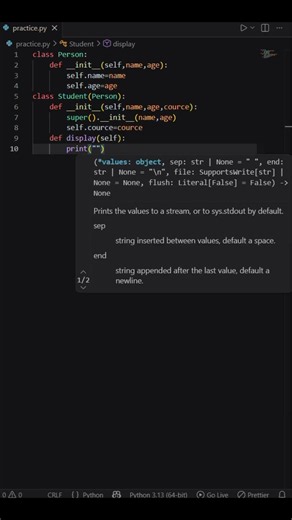 112 Using super in Python | ‪@learnwithmejay‬