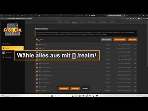 Realms Help | Create a archive Backup