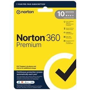 Norton 360 Premium10 Devices 1 Year Download