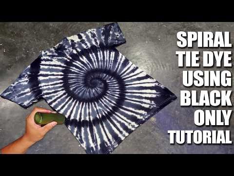 Monochrome Spiral Tie Dye Using Black Only Tutorial | Tali at Kulay