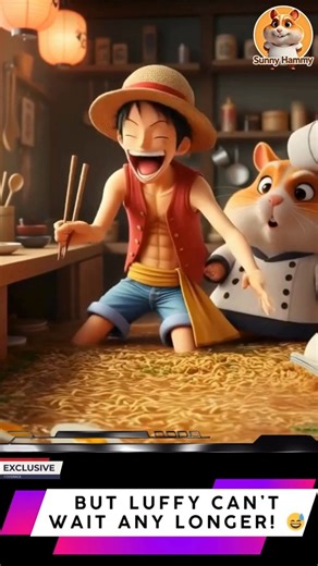 Luffy Eats Ramen in the Most Unexpected Way 🍜😱 | Hammy’s Kitchen Chaos #animation