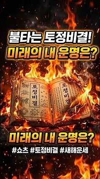 미래의 내 운명은? 🔥 불타는 토정비결이 말해주는 소름 돋는 비밀